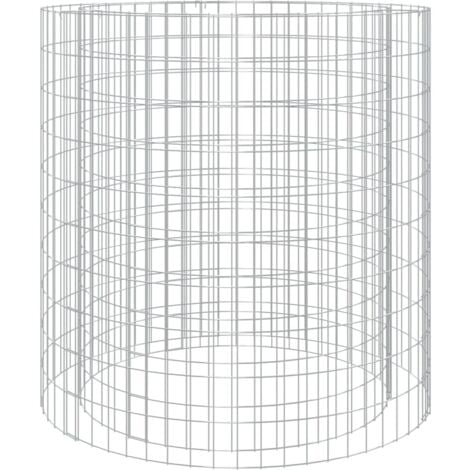 Foyer en gabion Ø 100 cm fer galvanisé vidaXL