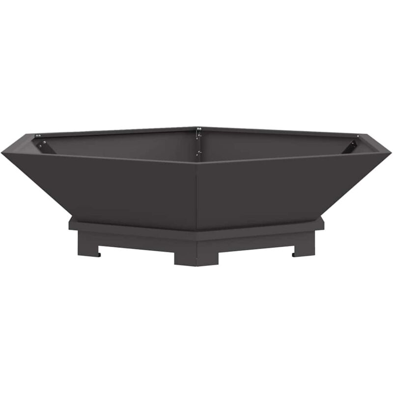 Vidaxl - brasero hexagonal noir 100x100x28 cm en acier