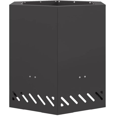 Foyer sans fumée Noir 48 x 48 x 51 cm Acier CFW161125