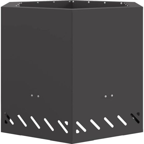 Foyer sans fumée Noir 58 x 58 x 51 cm Acier CFW259328