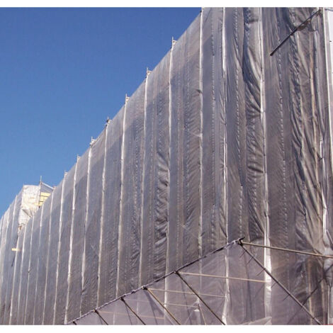 FP – Bâche de protection échafaudage 20 x 2,70 m – Résistante à la déchirure – Pour chantiers humides – Bordure et poinçonnement