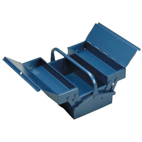 FP – Boîte à outils en tôle d'acier 300 mm – 3 pièces – Bords perlés pour durabilité – Finition laquée bleu acier