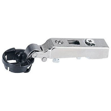 FP – Charnière pour meuble en zinc nickelé – Épaisseur de porte 4 à 6,5 mm – Angle d'ouverture 95° – Réglage intégré des contraintes