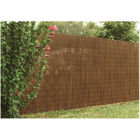 FP – Clôture occultante en saule 300 x 180 cm – Protection visuelle pour terrasses et balcons – Tiges attachées avec fil galvanisé