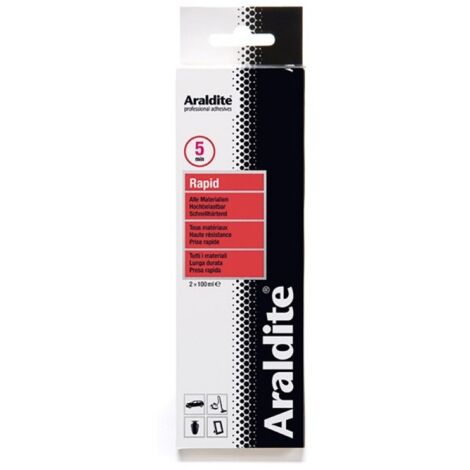 FP – Colle époxy rapide 2x100ml – Haute performance pour métal, bois, plastique – Prise rapide en 5 min – Résistance à l'humidité et chocs