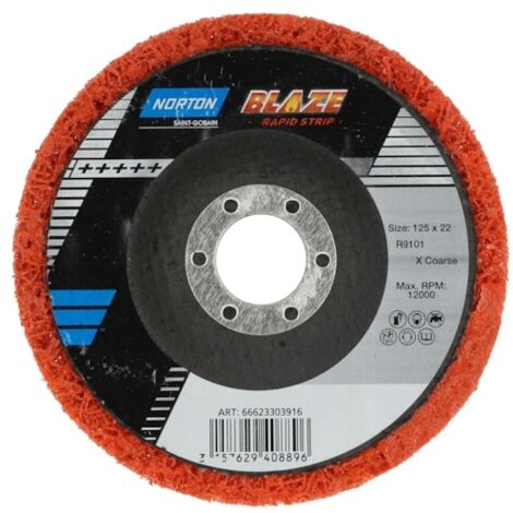 FP – Disque à lamelles 125mm – Grain céramique 1 pour nettoyage acier et aluminium – Structure ouverte anti-encrassement – Longue durée de vie