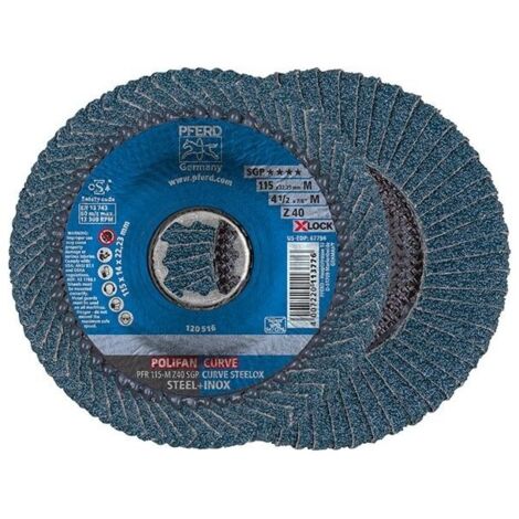 FP – Disque à lamelles X-LOCK 125mm K40 – Pour inox et acier – Usinage soudures d'angle – Lot de 10 unités