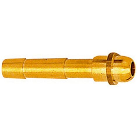 FP – Embout à olive avec nipple sphérique – Tuyau flexible LW 6 mm – Raccord G 3/8 pouces – Laiton durable – Longueur 48,5 mm