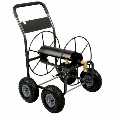 FP – Enrouleur tuyau arrosage 110m – Raccordement 3/4' (19 mm) – Acier avec revêtement poudre – Roues increvables pour mobilité aisée