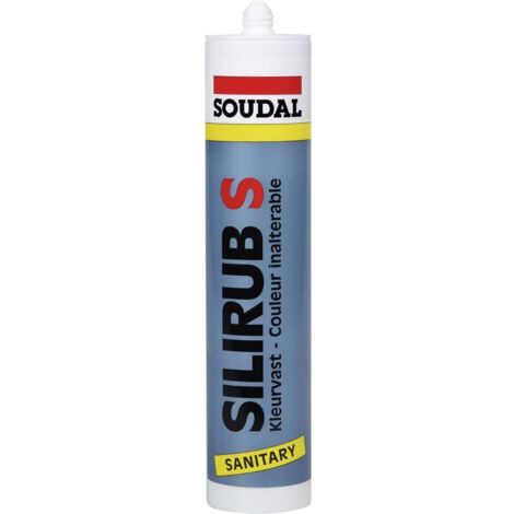 FP – Mastic silicone Soudal Silirub S 310 ml noir – Élastique pour joints sanitaires – Résistant aux intempéries et UV – Étanchéité durable - NOIR 310 ML
