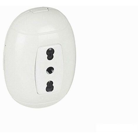fp oval presa bipasso 2p+t 10/16a bianco
