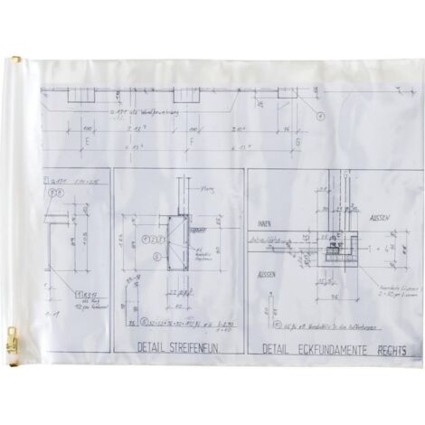 FP – Pochette de protection pour plan 900 x 1250mm – Film PE transparent résistant aux déchirures – Protection solaire et intempéries