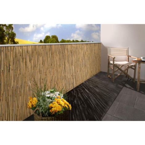 FP – Rouleau clôture en roseau 100 x 600 cm – Matériau : roseaux avec fil galvanisé – Protection visuelle pour espaces extérieurs