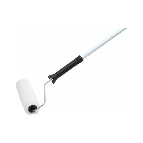 FP – Rouleau de peinture avec perche télescopique 120 cm – Rouleau 24 cm pour murs lisses – Compatible toutes peintures émulsion