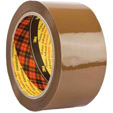 FP – Ruban adhésif de fermeture marron 50mm x 66m – Film BOPP étiré – Colle acrylique – Résistance aux UV – Pour cartons légers