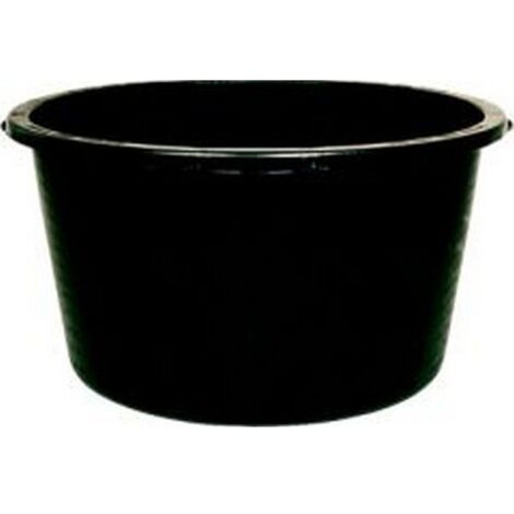 FP – Seau de mortier rond 90 l – Mélange régénéré en polyéthylène recyclable – Bord renforcé et poignées ergonomiques