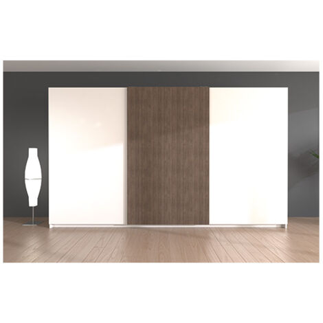 FP – Système de portes coulissantes par le haut pour 2 ou 3 vantaux bois – Largeur de porte 550 à 1500 mm – Poids max 50 kg – Épaisseur 18 à 30 mm