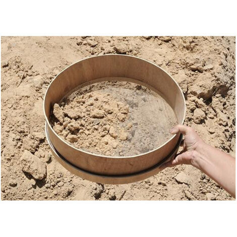 FP – Tamis 42 cm 4 mm – Bord en bois dur – Tissu de fil chromé pour filtration précise – Pour chantiers humides et espaces confinés