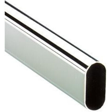 FP – Tringle à rideau 5000mm – Tube ovale 06mm – Pour montage mural – Finition métal durable – Pour rideaux lourds
