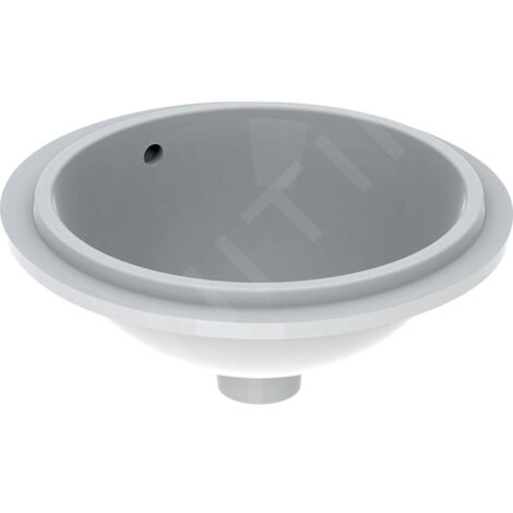FP – Vasque à encastrer ronde Ø39cm sans trou de robinetterie – Céramique sanitaire blanche – Avec trop-plein – Installation moderne