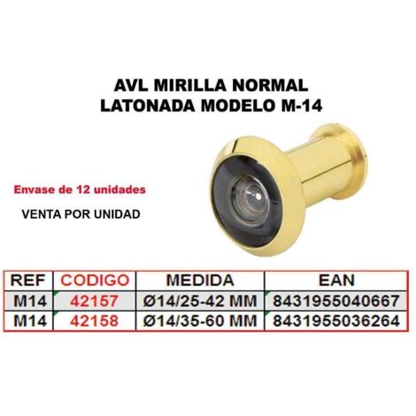 FPLUS baja avl mirilla normal latonada ø 14 de 35-60 mm mod m-14