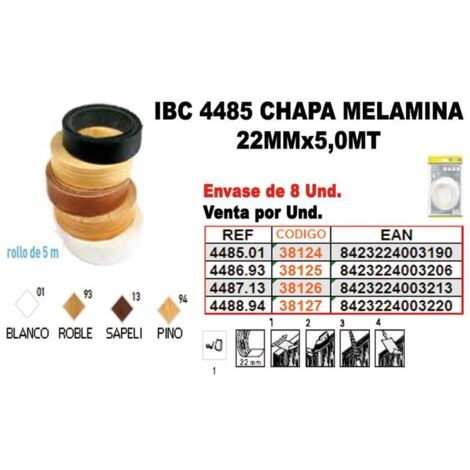 FPLUS baja ibc 4-486 chapa melamina 22mmx5,0mt 93robl , baja ibc 4-486 chapa melamina 22mmx5,0mt 93robl