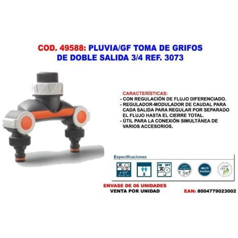 FPLUS baja pluvia-gf toma de grifos de doble salida 3-4 3073