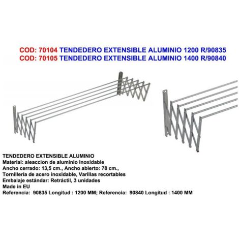 FPLUS baja tendedero extensible aluminio 1200 r-90835 , baja tendedero extensible aluminio 1200 r-90835