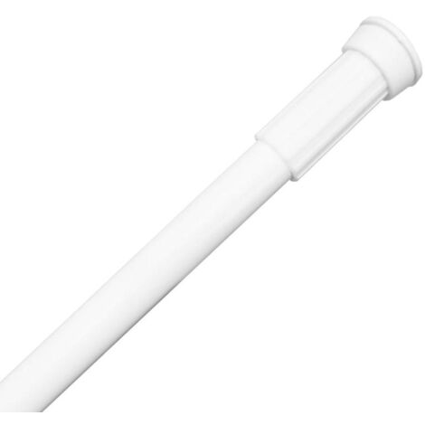 FPLUS barra cortina baño 140-260cm. blanca , Barra de cortina de baño BlancaExtensible de 140 a 260cmAutofijable.