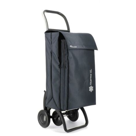FPLUS carro comp.4r.termo xl negro rolser , Carro Rolser de aluminio de 2/4 ruedas, para evitar que el usuario cargue con el peso de su compra. En posición de dos ruedas para lleva