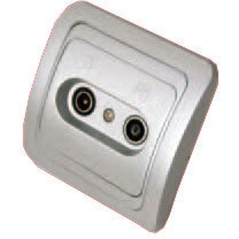 FPLUS electricidad finstock base tv-fm aluminio blister 40831