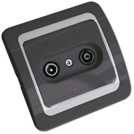 FPLUS electricidad finstock base tv-fm antracita blister 52041
