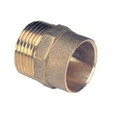 FPLUS entronque laton m 22 3/4 , Enlace de 22 mm x 3/4" macho