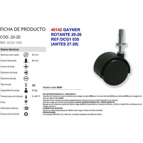 FPLUS gayner rueda 20-20 ref dcg1 035  (antes 27-20) , gayner rueda 20-20 ref dcg1 035  (antes 27-20)