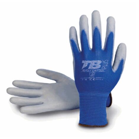 FPLUS guante poliuretano azul uso alimentario talla   9  500az