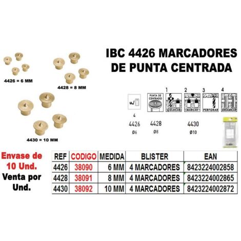FPLUS ibc finstock 4-430 4 marcadores punta centrad.10 mm , ibc finstock 4-430 4 marcadores punta centrad.10 mm