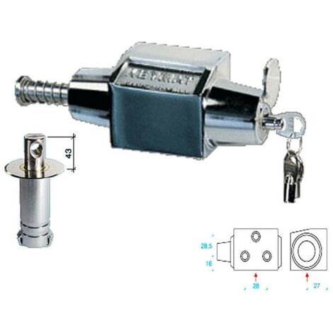 FPLUS keymat cerradura seguridad t-8 tubular con 3 tornillos