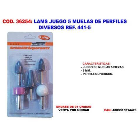 FPLUS lams juego 5 muelas de perfiles diversos ref 441-5 , lams juego 5 muelas de perfiles diversos ref 441-5