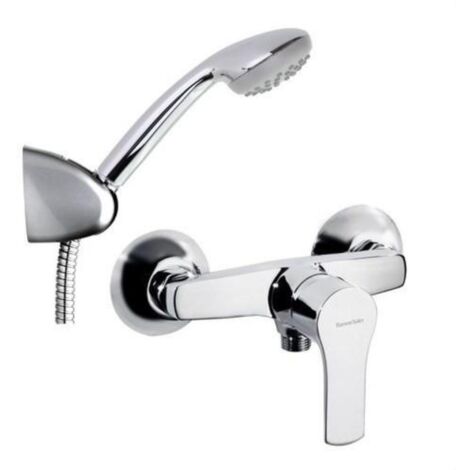 Ramon Soler Conjunto Grifo Ducha Monomando Cromado con Sistema S2 de Ahorro de Agua con Accesorios Serie Titanium