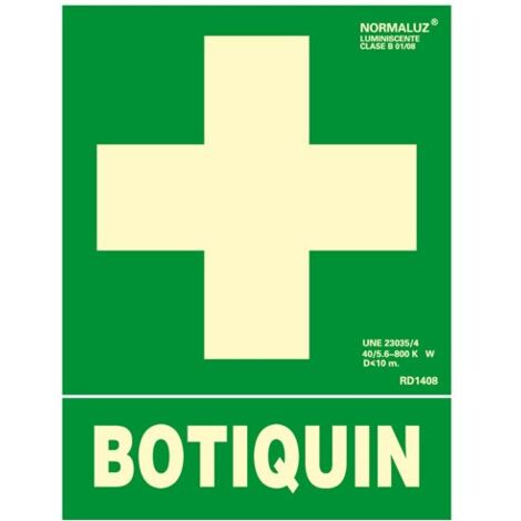 FPLUS normaluz señal luminiscente botiquin  22,40x30   rd14108