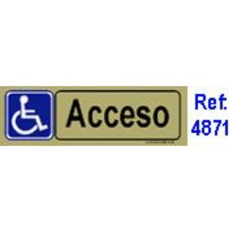 FPLUS placa adh.acce.minusvalidos pvc 53x165mm 4871 bl finstock