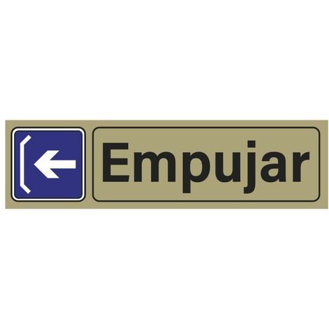 FPLUS placa adh.empujar horizontal pvc 53x165mm 4731 bl finstock