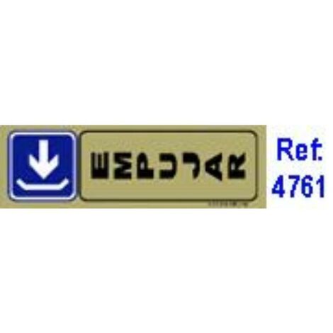 FPLUS placa adh.empujar vertical pvc 53x165mm 4761 bl finstock