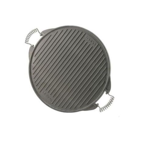 FPLUS plancha hº fundido 52 cm.redon , Plancha de asar redonda de hierro fundido.Apta para gas y leña, asas de tacto frio.Dos caras lisa y ondulada.
Facil limpieza.