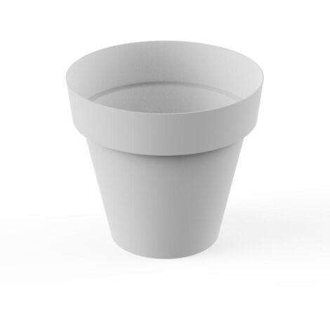 FPLUS plastiken maceta serie tes redonda 38 cm blanco 8638-bla