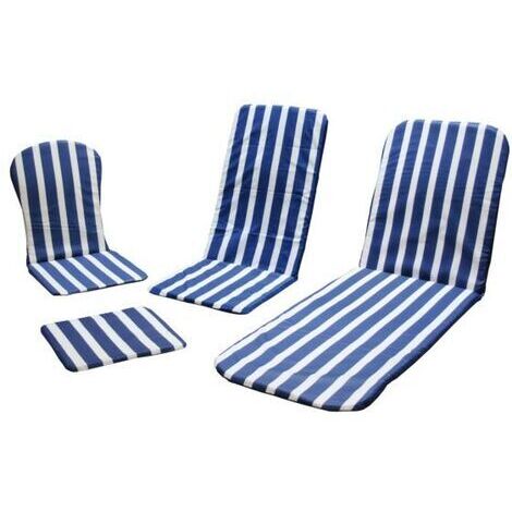 FPLUS playa cojin cuadrado (4 und) azul-blanco 38x42x1.5cm 10405