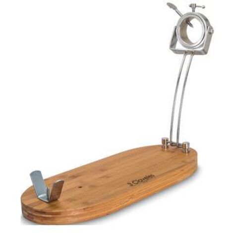 FPLUS tabla jamon plegable.girat.sop.met. , Su sistema giratorio te permite darle la vuelta al jamón con total facilidad, sin necesidad de quitarle la fijación.
Brazo abatible para