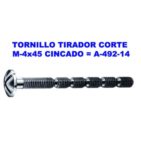 FPLUS tornillo tirador corte m-4x45 cincado a-492-14 , tornillo tirador corte m-4x45 cincado a-492-14
