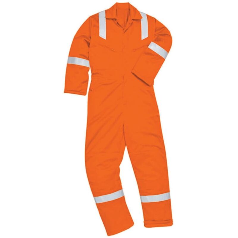 Portwest FR50 Orange Flame Retardant Coveralls (L) Reg