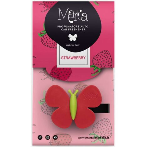 Fra-Ber Profumatore Auto ''Marta La Farfalla'' Fragola - 24 Pz